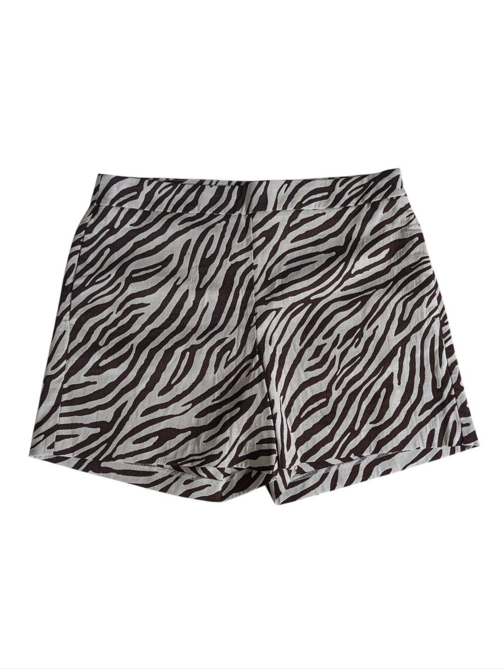 🤩 Charter Club Zebra Print Shorts Size 12 NWT Neutral Animal Print Tailored - Picture 3 of 9